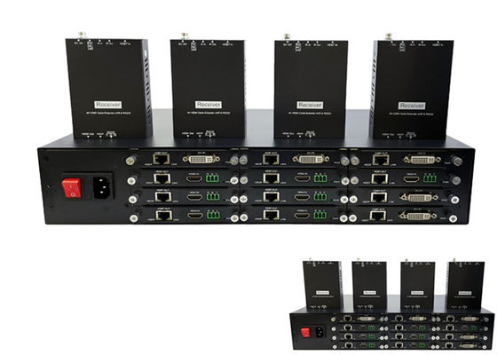 HDMI 4K HDBaseT ভিডিও এক্সটেন্ডার ট্রান্সমিটার 12টি পোর্ট সহ মহিলা সংযোগকারী৷