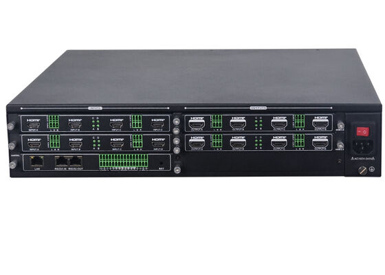 8x8 মডুলার HDMI ভিডিও ওয়াল প্রসেসর 4K60 4:4:4 সহ 16 উইন্ডো ভিডিও ওয়াল কন্ট্রোলারের জন্য