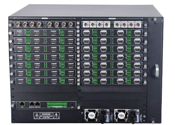 4K60 4:4:4 এবং 16-উইন্ডো ডিসপ্লে সহ 40x40 মডুলার HDMI ভিডিও ওয়াল প্রসেসর ভিডিও ওয়াল ম্যাট্রিক্স কন্ট্রোলার সিস্টেমের জন্য