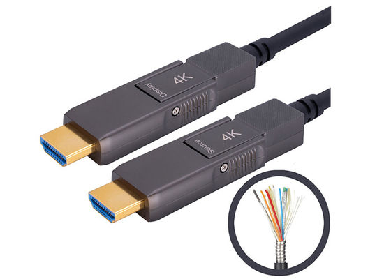 আর্মার্ড অ্যাক্টিভ 200CU 4k HDMI ফাইবার অপটিক কেবল টাইপ ডি থেকে টাইপ ডি