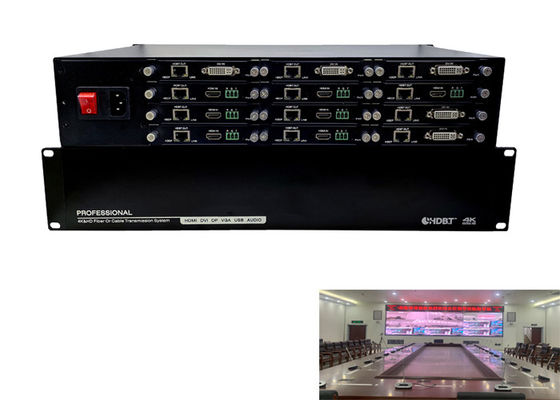 CAT5e / 6 / 7 12 পোর্ট HDMI HDBaseT এক্সটেন্ডার স্প্লিটার PoC ডুয়াল IR RS232 3D