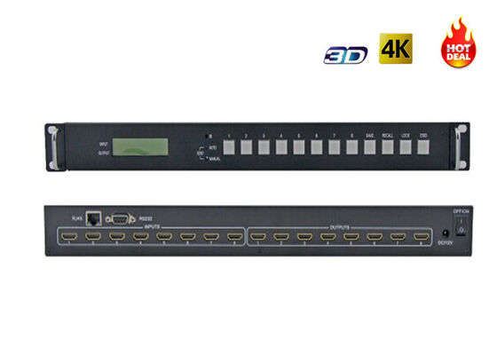 8x8 4Kx2k 30Hz 3D IR 1080P HDMI 1.4 ম্যাট্রিক্স সুইচার 8 ইন 8 আউট