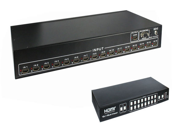 16 পোর্ট 4K HDMI মাল্টি ভিউয়ার বিজোড় সুইচিং এবং পিসি কন্ট্রোল সফ্টওয়্যার সহ