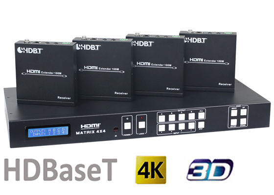 HDMI1.4 4X4 HDBaseT ম্যাট্রিক্স সুইচার 4Pcs 70M এবং 100M HDMI HDBaseT রিসিভার সহ