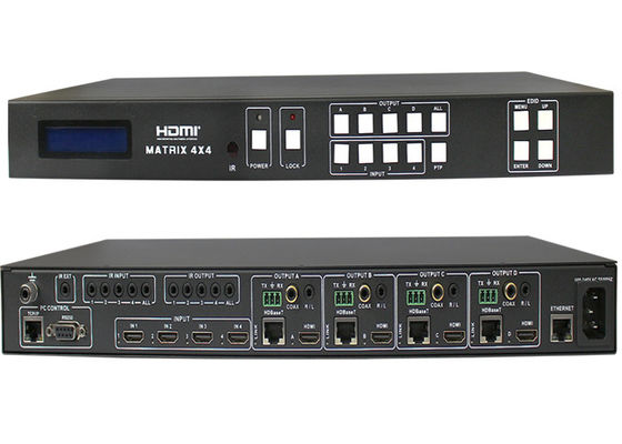 HDMI1.4 4X4 HDBaseT ম্যাট্রিক্স সুইচার 4Pcs 70M এবং 100M HDMI HDBaseT রিসিভার সহ