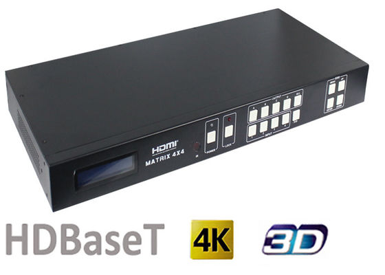 HDBaseT আউটপুট পোর্ট সহ 70 মিটার এবং 100 মিটার 4x4 HDMI ম্যাট্রিক্স সুইচার