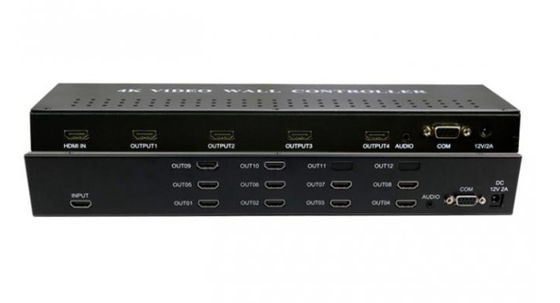 4k*2k 60Hz 3x3 HDMI ভিডিও ওয়াল প্রসেসর VGA HDMI সিগন্যাল উত্স সহ