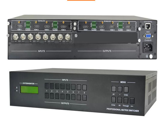 4K 30Hz ভিডিও HDMI ম্যাট্রিক্স 4x4, HDMI ম্যাট্রিক্স সুইচার স্প্লিটার 4 ইন 4 আউট EDID