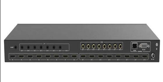 4Kx2k 60Hz আউটপুট রেজোলিউশনের জন্য OEM ODM ভিডিও ম্যাট্রিক্স সুইচার