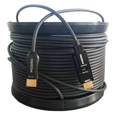 HDMI 2.0 ফাইবার অপটিক ক্যাবল দীর্ঘ দূরত্ব সংযোগের জন্য 4K রেজোলিউশন সমর্থন