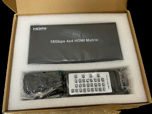 EDID সমর্থিত 4x4 HDMI ম্যাট্রিক্স 225MHz ভিডিও ব্যান্ডউইথ এবং RS-232 নিয়ন্ত্রণ সহ