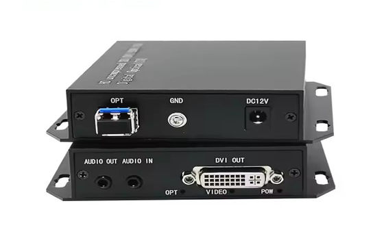 DVI ফাইবার অপটিক এক্সটেন্ডার 20km 1080p@60Hz ট্রান্সমিশন DVI-D ডুয়াল লিঙ্ক
