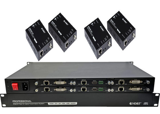 4K HDMI HDBaseT ট্রান্সমিটার এবং রিসিভার POC পাওয়ার সহ 6 পোর্ট এক্সটেন্ডার