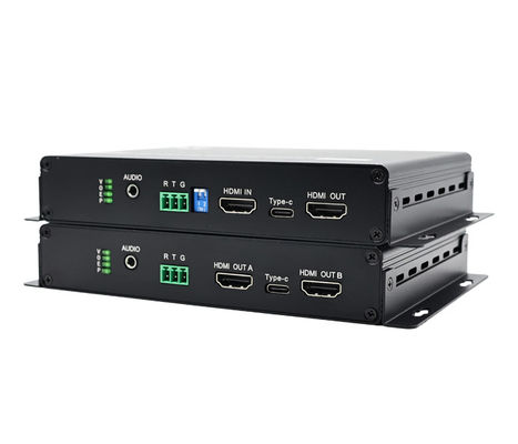 ফাইবারের মাধ্যমে 4K HDMI অপটিক্যাল এক্সটেন্ডার 60Hz HDMI 2.0b& 10KM LC ইন্টারফেস