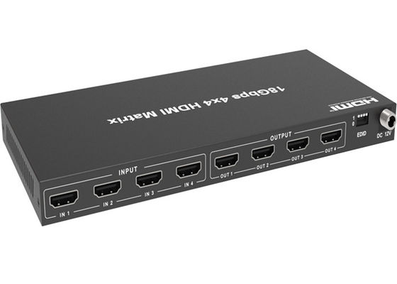 18Gbps 4k HDMI HDCP 2.2 4x4 ভিডিও সুইচার মেটাল এনক্লোজার