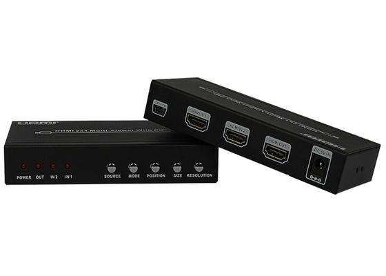 DC 5V 1A PIP HDMI 2x1 মাল্টিভিউয়ার ফিমেল টাইপ ইনপুট আউটপুট পোর্ট