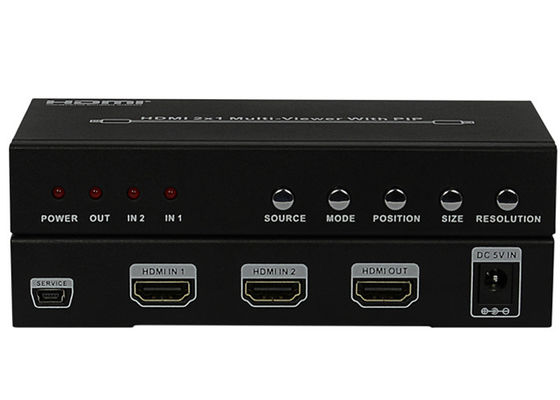 DC 5V 1A PIP HDMI 2x1 মাল্টিভিউয়ার ফিমেল টাইপ ইনপুট আউটপুট পোর্ট