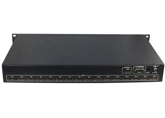 Quad RS232 16x1 HDMI মাল্টিভিউয়ার সিমলেস সুইচার ESD সুরক্ষা