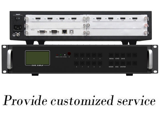 WLHDVP HDMI ভিডিও ওয়াল প্রসেসর 4x4 ডুয়াল পাওয়ার ম্যাট্রিক্স কন্ট্রোলার