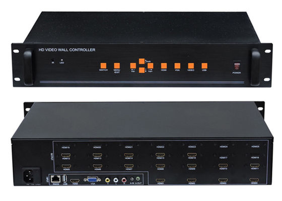 LCD ডিসপ্লে 3D ভিডিও ওয়াল কন্ট্রোলার 4x4 1 ইন 16 HDMI আউটপুট