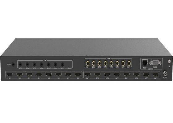 ARC ফাংশন 18Gbps 8x8 HDMI ম্যাট্রিক্স সুইচার মেটাল এনক্লোজার সহ