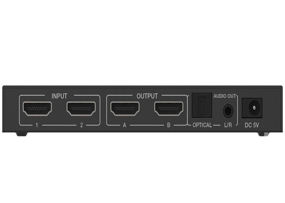 অডিও এক্সট্র্যাক্টর সহ A 18Gbps 2x2 HDMI ম্যাট্রিক্স সুইচার টাইপ করুন