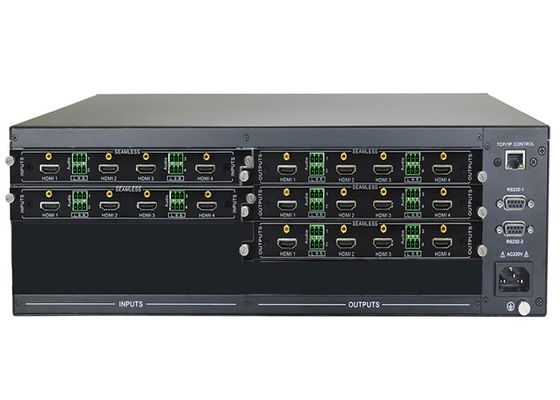 বিজোড় 8x16 মডুলার 4k HDMI ভিডিও ম্যাট্রিক্স সুইচার HDCP