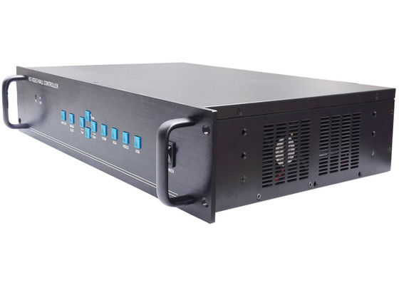 কালো 1080P HDMI 1U LCD ভিডিও ওয়াল কন্ট্রোলার 1 ইনপুট 12 আউটপুট