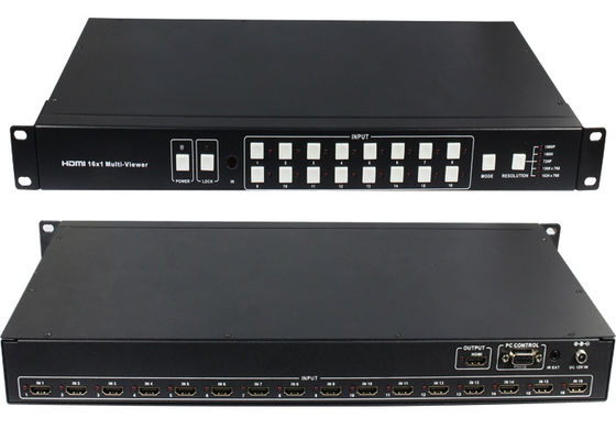 16 ইনপুট 1 আউটপুট 16 পোর্ট HDMI মাল্টিভিউয়ার বিজোড় সুইচার সহ