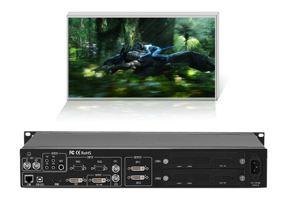 1HDMI 1 VGA 2 BNC ইনপুট 2 DVI আউটপুট LED ওয়াল প্রসেসর 1U কেসিং সহ