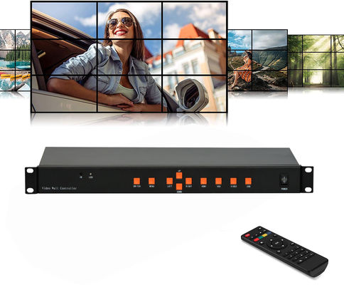 RS232 9CH LCD ভিডিও ওয়াল কন্ট্রোলার 3x3 2x4 4x2 HDMI DVI VGA USB 9 টিভি স্প্লিসিংয়ের জন্য