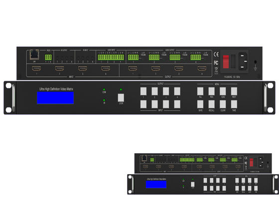 বিজোড় IR অডিও UHD HDMI 2.0 ম্যাট্রিক্স সুইচার 4K 60Hz 18Gbps 4x4