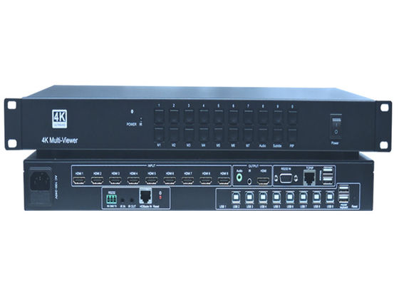 মাল্টিভিউ এবং স্কেলার সহ Winlink WL-0901M 9x1 4K HDMI সিমলেস সুইচার