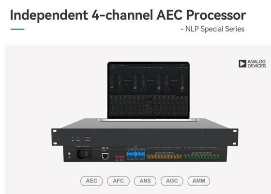 VINCAN NLP88-AEC 4-চ্যানেল AEC অডিও ডিএসপি প্রসেসর ইউএসবি অডিও এবং কনফারেন্স রুমের জন্য স্বয়ংক্রিয় মিক্সিং সহ