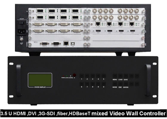 কাস্টম তৈরি HDMI DVI ভিডিও ওয়াল কন্ট্রোলার 3G SDI ফাইবার HDBaseT মিশ্রিত