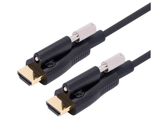 EMI RFI HDMI ফাইবার অপটিক কেবল স্ক্রু সাপোর্ট 18G সুপার স্পিড সহ