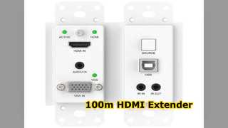 HDBaseT এক্সটেন্ডার 100m HDMI অডিও ভিডিও